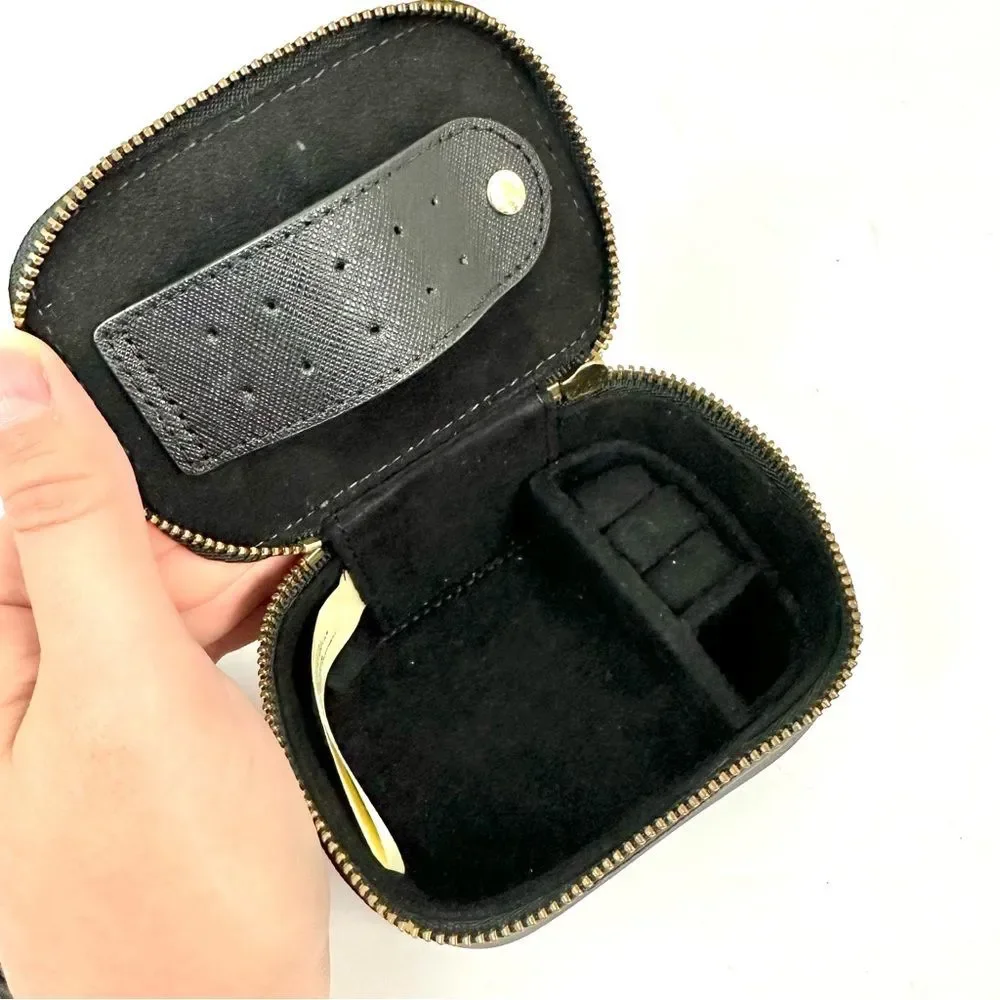 Kate Spade New York Black Travel Jewelry Box Dainty Cute Chic Storage